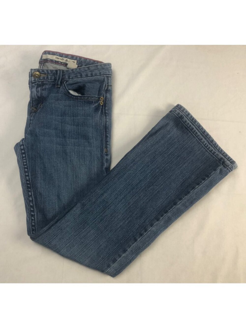 DKNY Jeans Womens Size 29S Blue Denim Pants Logo Back Bootcut